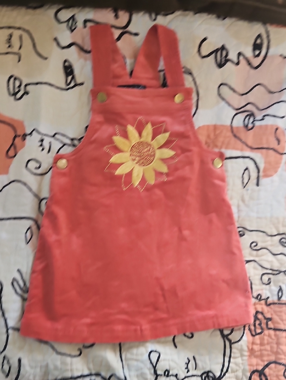 Cynthia Rowley Coral Corduroy Pinafore